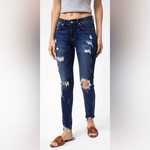 KanCan Mid‎ Rise Distressed Skinny Jeans for Women| KC5055KD size 11/29